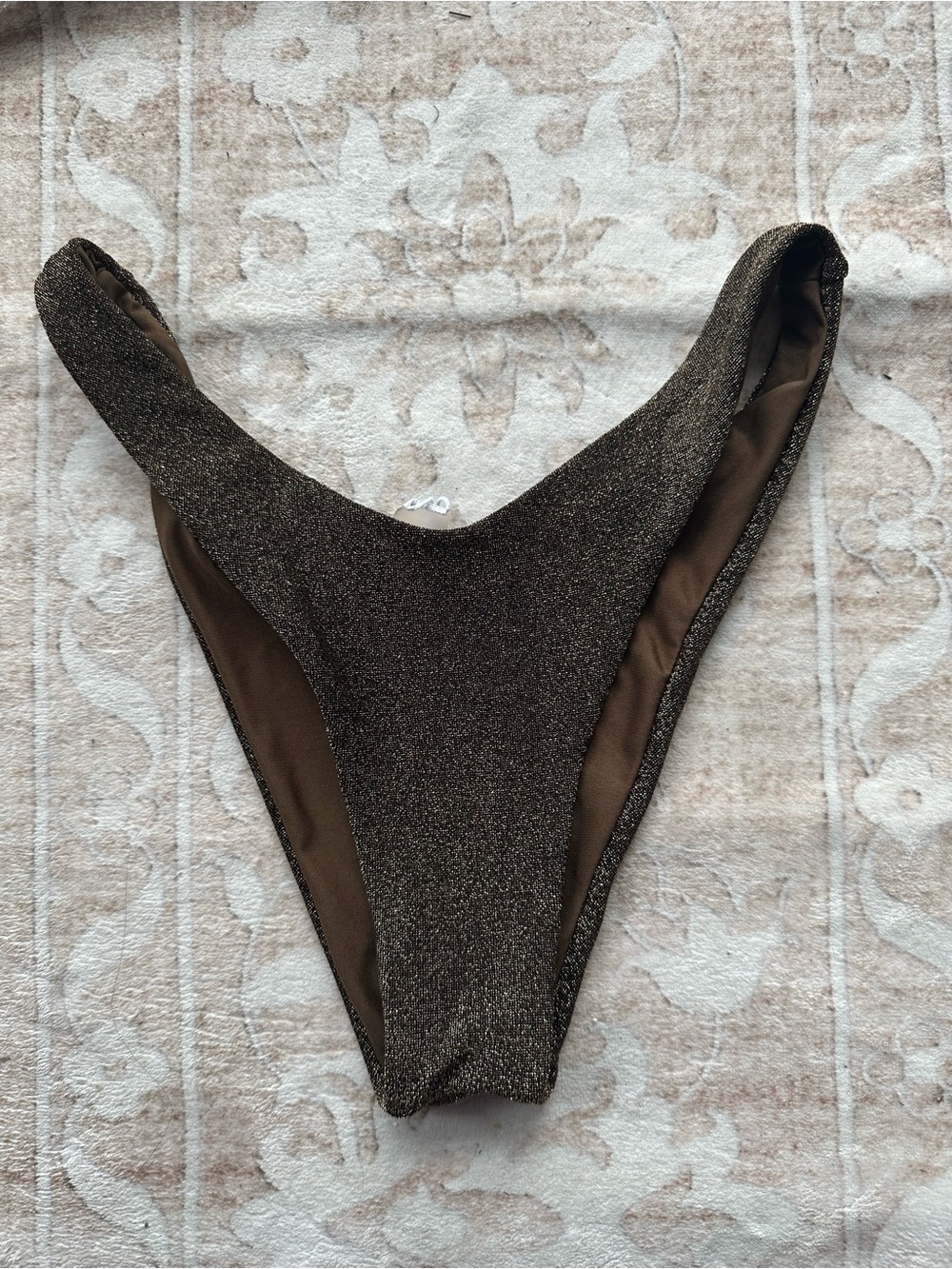 Fashion Nova Shimmer Brown Bikini Bottom